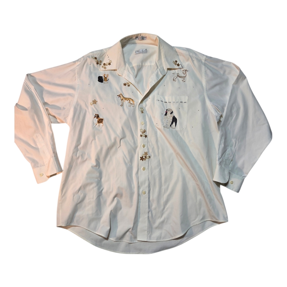 Marquise White Shirt with Animal Embroidery